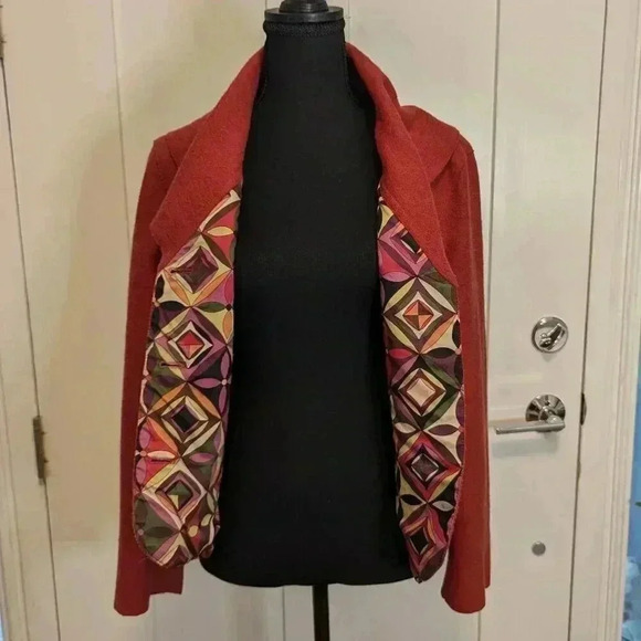 Beyond Threads Rust Orange Jacket, Alpaca Wool Blend, Size M - Picture 5 of 7